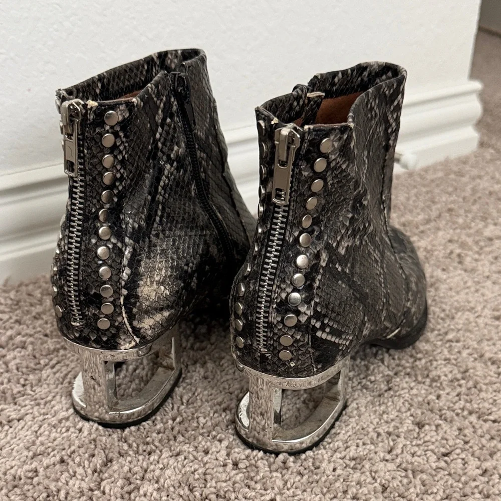 Jeffrey Campbell Snakeskin Ankle Boots - Picture 3 of 7